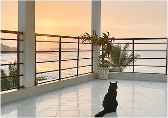 terrasse avec vue sur mer de maison à Ngor, Sénégal